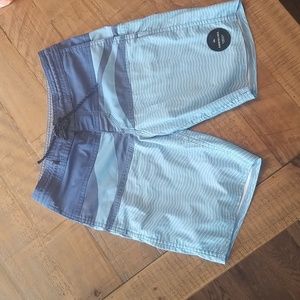 Boy's Quicksilver bathing suit, shades of blue size 25/10. Suit is in great cond